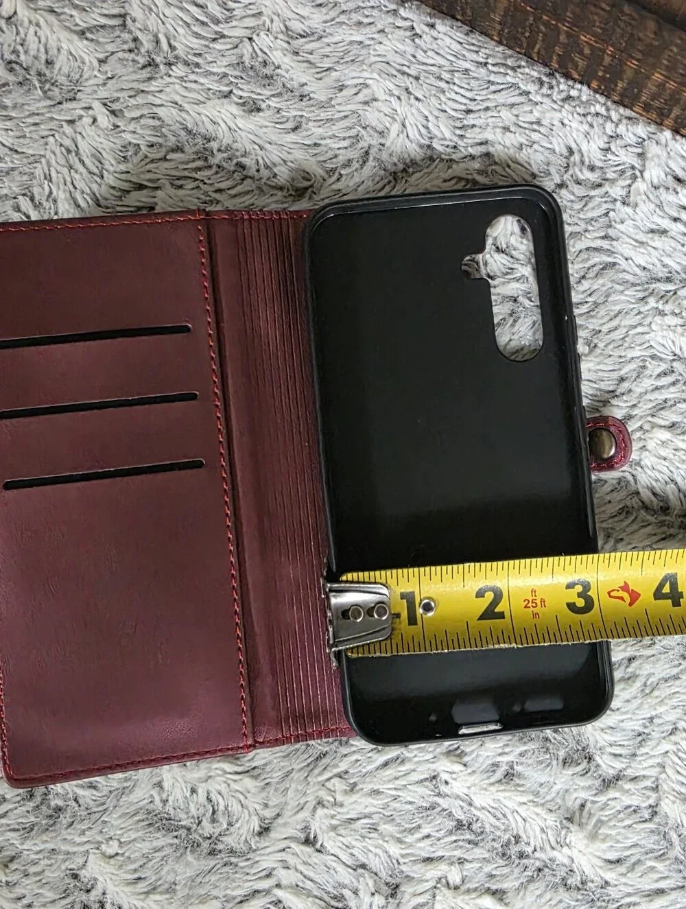 Defencase Samsung Galaxy A54 5G Wallet Phone Case Red with Strap